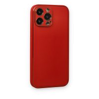 Newface iPhone 14 Pro Kılıf Coco Deri Silikon Kapak - Kırmızı