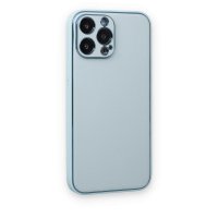 Newface iPhone 14 Pro Kılıf Coco Deri Silikon Kapak - Sky Blue