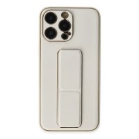 Newface iPhone 14 Pro Kılıf Coco Deri Standlı Kapak - Beyaz