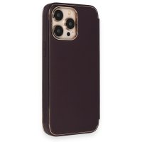 Newface iPhone 14 Pro Kılıf Dolpin Kapaklı - Derin Mor