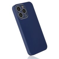 Newface iPhone 14 Pro Kılıf Glass Kapak - Lacivert