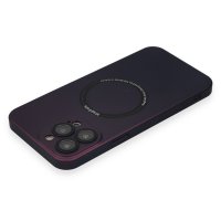 Newface iPhone 14 Pro Kılıf Jack Magneticsafe Lens Silikon - Mürdüm
