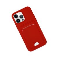 Newface iPhone 14 Pro Kılıf Kelvin Kartvizitli Silikon - Kırmızı