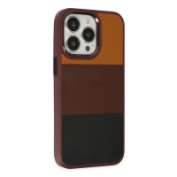 Newface iPhone 14 Pro Kılıf King Kapak - Bordo-Siyah