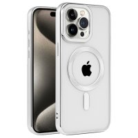 Newface iPhone 14 Pro Kılıf Kronos Magsafe Kapak - Gümüş