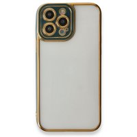 Newface iPhone 14 Pro Kılıf Liva Lens Silikon - Yeşil