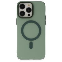 Newface iPhone 14 Pro Kılıf Lodos Magneticsafe Mat Kapak - Köknar Yeşili