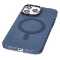 Newface iPhone 14 Pro Kılıf Lodos Magneticsafe Mat Kapak - Mavi