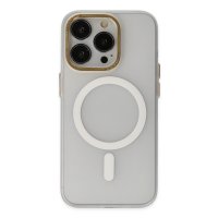 Newface iPhone 14 Pro Kılıf Lodos Magneticsafe Mat Kapak - Şeffaf