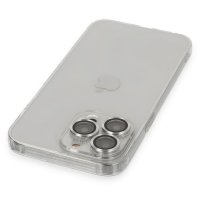 Newface iPhone 14 Pro Kılıf Luko Lens Silikon - Gümüş