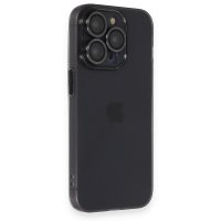 Newface iPhone 14 Pro Kılıf Luko Lens Silikon - Siyah