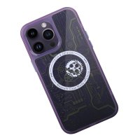 Newface iPhone 14 Pro Kılıf Magic Magneticsafe Silikon - Derin Mor