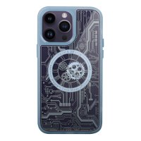Newface iPhone 14 Pro Kılıf Magic Magneticsafe Silikon - Sierra Blue