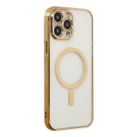 Newface iPhone 14 Pro Kılıf Magneticsafe Lazer Silikon - Gold