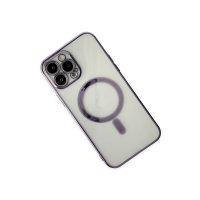 Newface iPhone 14 Pro Kılıf Magneticsafe Lazer Silikon - Mor