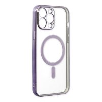 Newface iPhone 14 Pro Kılıf Magneticsafe Lazer Silikon - Mor