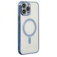 Newface iPhone 14 Pro Kılıf Magneticsafe Lazer Silikon - Sierra Blue