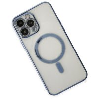 Newface iPhone 14 Pro Kılıf Magneticsafe Lazer Silikon - Sierra Blue