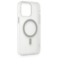 Newface iPhone 14 Pro Kılıf Matte Şeffaf Magneticsafe - Şeffaf