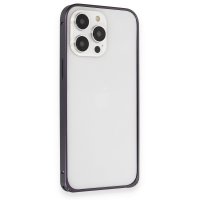 Joko iPhone 14 Pro Kılıf Metal Bumper Magneticsafe Kapak - Derin Mor