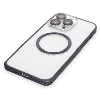 Joko iPhone 14 Pro Kılıf Metal Bumper Magneticsafe Kapak - Derin Mor