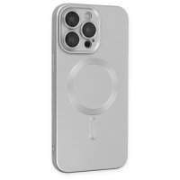 Newface iPhone 14 Pro Kılıf Moshi Lens Magneticsafe Silikon - Gümüş