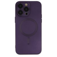 Newface iPhone 14 Pro Kılıf Moshi Lens Magneticsafe Silikon - Mor