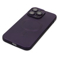 Newface iPhone 14 Pro Kılıf Moshi Lens Magneticsafe Silikon - Mor