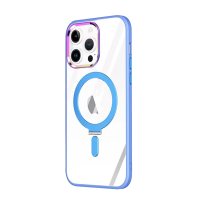 Newface iPhone 14 Pro Kılıf Mudo Magneticsafe Standlı Kapak - Sierra Blue