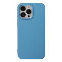 Newface iPhone 14 Pro Kılıf Nano içi Kadife Silikon - Mavi