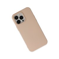 Newface iPhone 14 Pro Kılıf Nano içi Kadife Silikon - Pudra