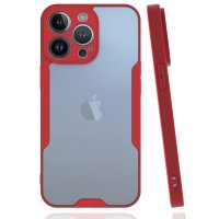 Newface iPhone 14 Pro Kılıf Platin Silikon - Kırmızı