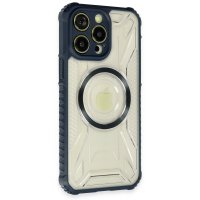Newface iPhone 14 Pro Kılıf Prag Magneticsafe Kapak - Lacivert