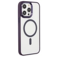 Newface iPhone 14 Pro Kılıf Room Magneticsafe Silikon - Derin Mor