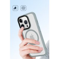 Newface iPhone 14 Pro Kılıf Trex Magneticsafe Kapak - Pudra