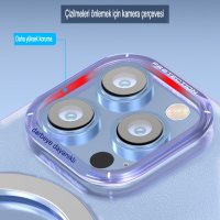 Joko iPhone 14 Pro Kılıf Zoom Standlı Silikon - Sierra Blue