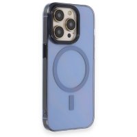 Newface iPhone 14 Pro Max Kılıf Anka PC Magneticsafe Sert Metal Kapak - Sierra Blue