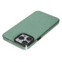 Newface iPhone 14 Pro Max Kılıf Anka PC Sert Metal Kapak - Yeşil