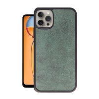 Newface iPhone 14 Pro Max Kılıf Aras Deri Kapak - Koyu Yeşil