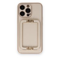 Newface iPhone 14 Pro Max Kılıf Coco Elit Kapak - Gold