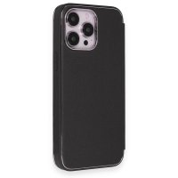 Newface iPhone 14 Pro Max Kılıf Dolpin Kapaklı - Siyah