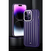 HDD iPhone 14 Pro Max Kılıf HBC-190 Kolaj Kapak - Derin Mor