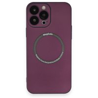 Newface iPhone 14 Pro Max Kılıf Jack Magneticsafe Lens Silikon - Mürdüm