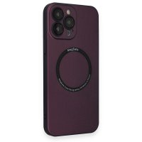 Newface iPhone 14 Pro Max Kılıf Jack Magneticsafe Lens Silikon - Mürdüm
