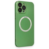 Newface iPhone 14 Pro Max Kılıf Jack Magneticsafe Lens Silikon - Yeşil