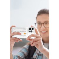 Newface iPhone 14 Pro Max Kılıf Kart Şeffaf Silikon - Şeffaf