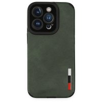 Newface iPhone 14 Pro Max Kılıf Loop Deri Silikon - Yeşil