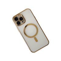 Newface iPhone 14 Pro Max Kılıf Magneticsafe Lazer Silikon - Gold