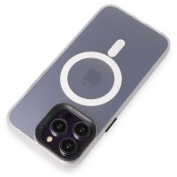 Joko iPhone 14 Pro Max Kılıf Mateks Magsafe Kapak - Beyaz