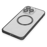 Joko iPhone 14 Pro Max Kılıf Metal Bumper Magneticsafe Kapak - Siyah